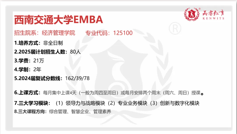 【MBA院校】2025届川渝22所院校MBA/EMBA招生信息汇总